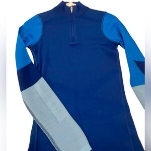 🆕 Smartwool Women's Intraknit Thermal Merino 1/4 Zip Blueberry Hill Extra Small